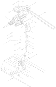 Drive Diagram and Parts List for 13AD685G700 2004 Yard Machines Lawn Tractor